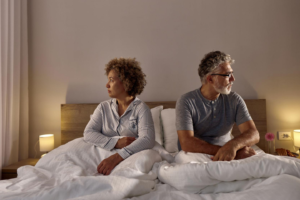 woman wondering why it is harder to orgasm with a partner